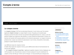 Détails : Compte à terme et compte épargne