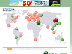 Détails : Le Journal des Finances : Carte Bourses Mondiales